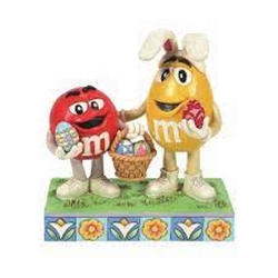 Jim Shore M&Ms Red and Yellow Easter M&M with Basket and Eggs